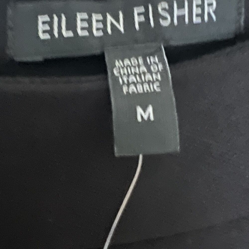 Eileen Fisher Dress M Black Stretch Ponte Minimalist Sleeveless NWT - Picture 8 of 12